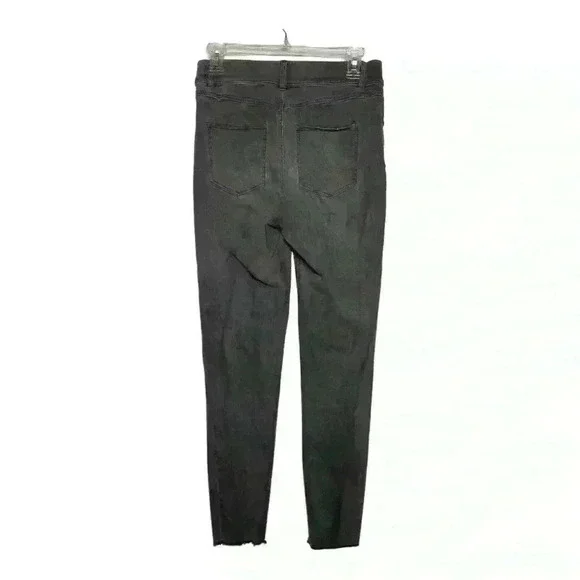 SPANX high waist pull on distressed black skinny denim jeans-sizeMedium - Picture 4 of 6